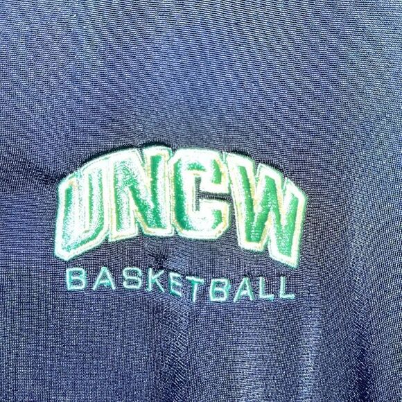 adidas UNCW Wilmington Seahawks Basketball team issue warm up track jacket blue - Picture 3 of 5